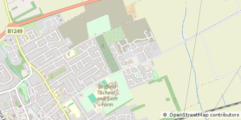 Map of Driffield, East Yorkshire