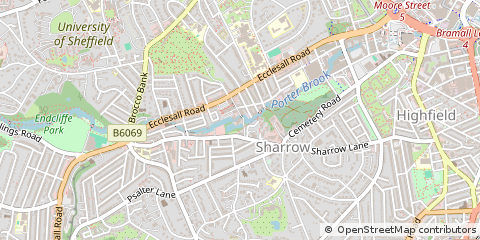 Map of Sheffield