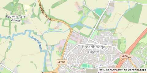 Map of Horsham, West Sussex