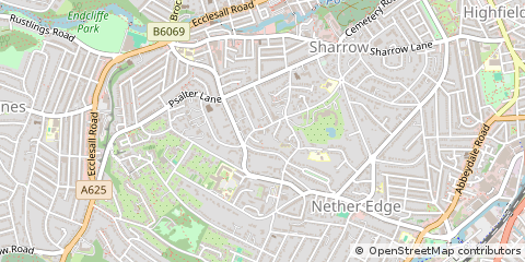 Map of Sheffield