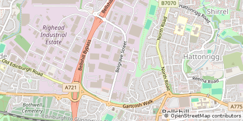 Map of Bellshill, North Lanarkshire
