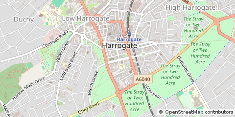 Map of Harrogate, North Yorkshire