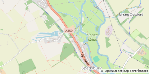 Map of Blandford Forum, Dorset