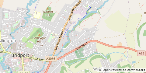 Map of Bridport, Dorset