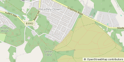 Map of Bordon, Hampshire