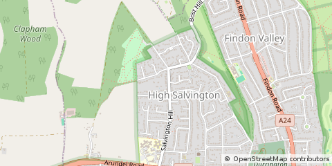 Map of Worthing, West Sussex