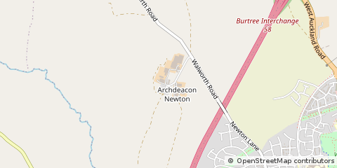 Map of Darlington, Co Durham