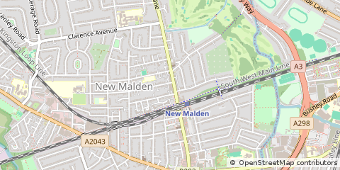 Map of NEW Malden, Surrey