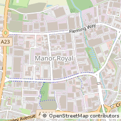 Map of Crawley, West Sussex