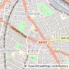Map of Birmingham, West Midlands