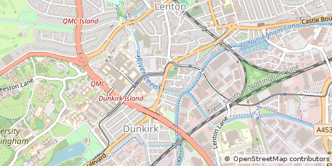 Map of Nottingham, Nottinghamshire