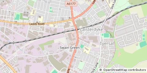 Map of Bradford, West Yorkshire