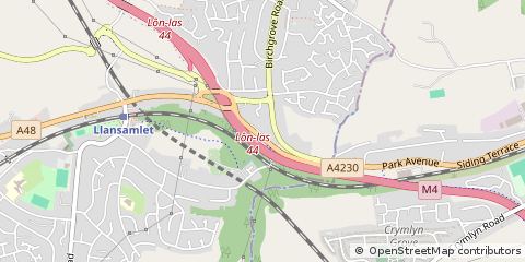 Map of Swansea, West Glamorgan