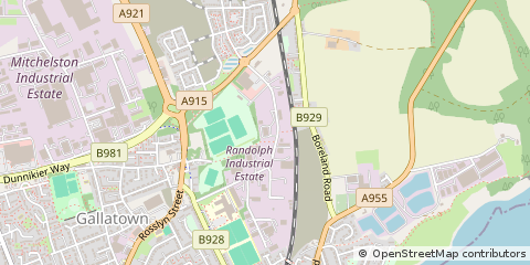 Map of Kirkcaldy, Fife