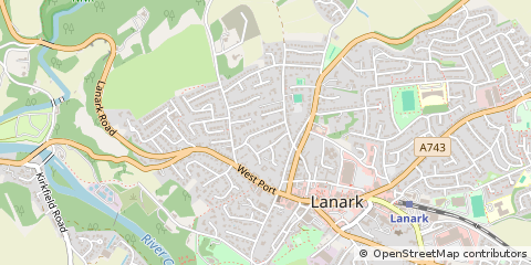 Map of Lanark, Lanarkshire