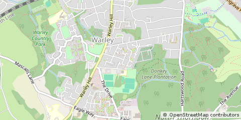 Map of Brentwood, Essex