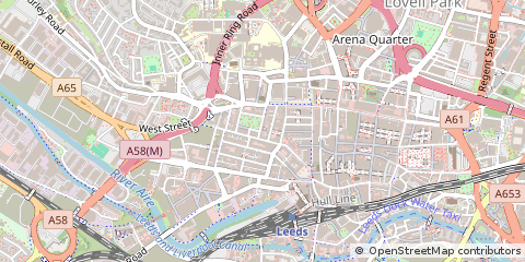 Map of Leeds, West Yorkshire