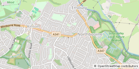 Map of Bournemouth, Dorset