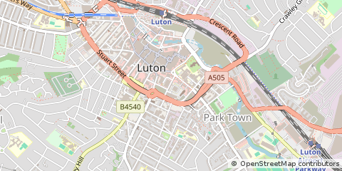 Map of Luton, Bedfordshire