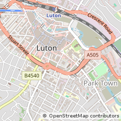 Map of Luton, Bedfordshire