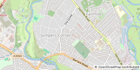Map of Christchurch, Dorset