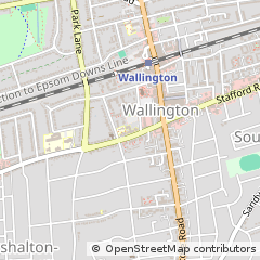 Map of Wallington, Surrey