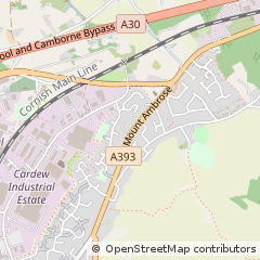Map of Redruth, Cornwall
