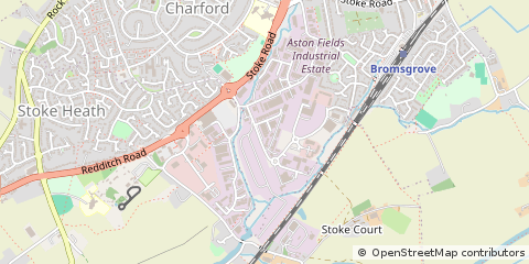 Map of Bromsgrove, Worcestershire