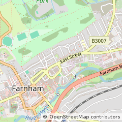 Map of Farnham, Surrey