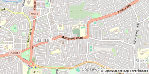 Map of Coventry, West Midlands