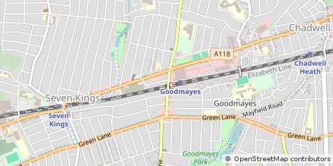 Map of Ilford, Essex