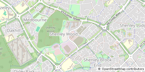 Map of Milton Keynes, Buckinghamshire