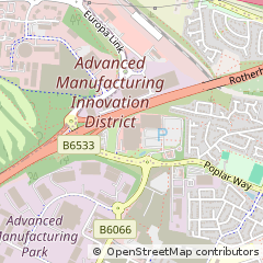 Map of Rotherham, South Yorkshire