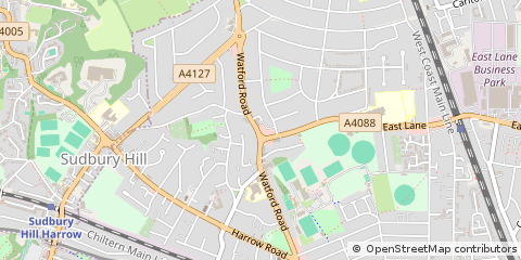 Map of North Wembley, Middlesex