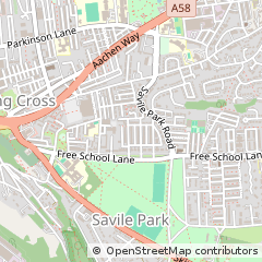 Map of Halifax, West Yorkshire