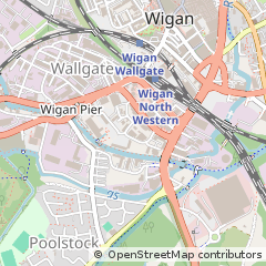 Map of Wigan, Lancashire