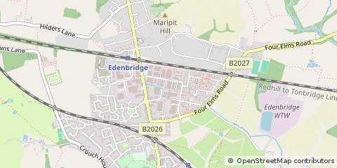 Map of Edenbridge, Kent