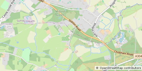 Map of Chobham, Surrey