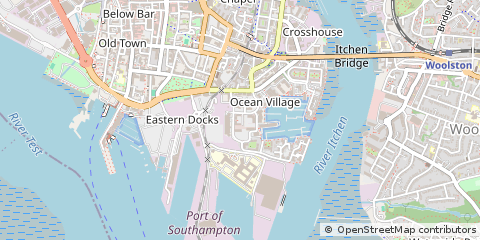 Map of Southampton, Hampshire