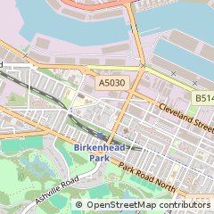 Map of Birkenhead, Merseyside