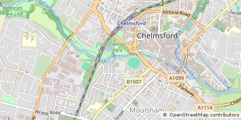Map of Chelmsford, Essex