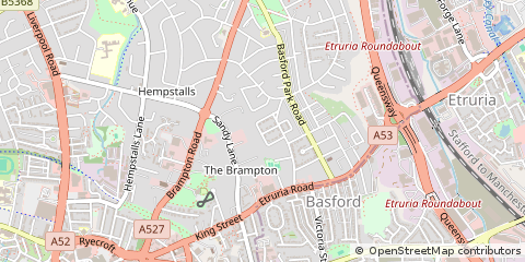 Map of Newcastle, Staffordshire