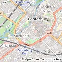 Map of Canterbury, Kent