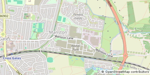 Map of Leeds West Yorkshire