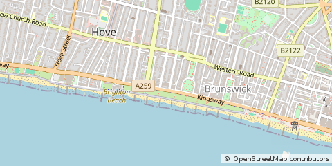 Map of Hove, East Sussex