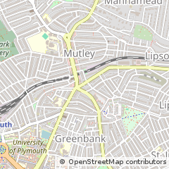 Map of Mutley Plain, Plymouth