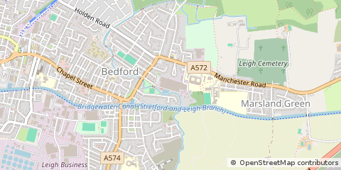 Map of Leigh, Lancashire