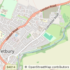 Map of Tetbury, Gloucestershire