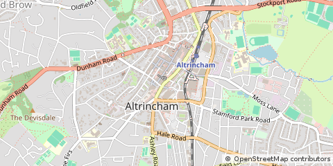 Map of Altrincham, Cheshire