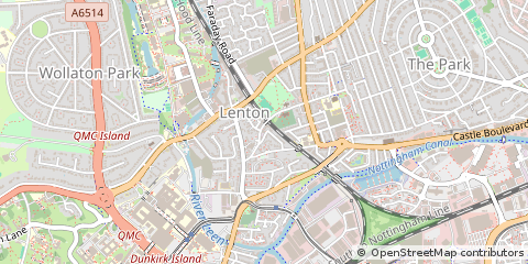 Map of Nottingham, Nottinghamshire